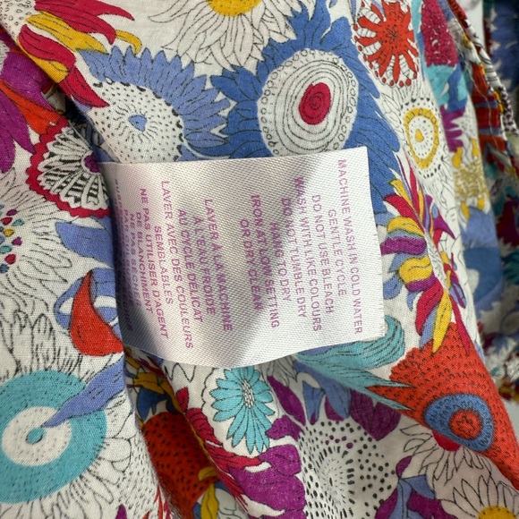 Liberty art fabrics button up long sleeve flowers Multicolor Floral Shirt - Picture 14 of 15